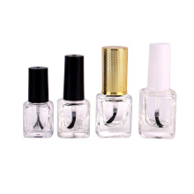 5ml Square shape glass nail polish bottle with black cap